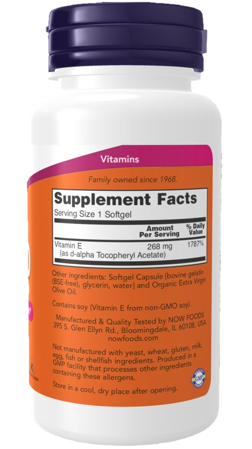 Foods Vitamin E-400 D-Alpha tocopheryl 100soft / 100serv