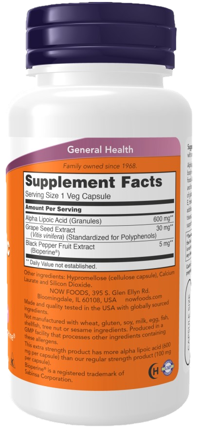 Alpha Lipoic Acid 600mg / 60vcap