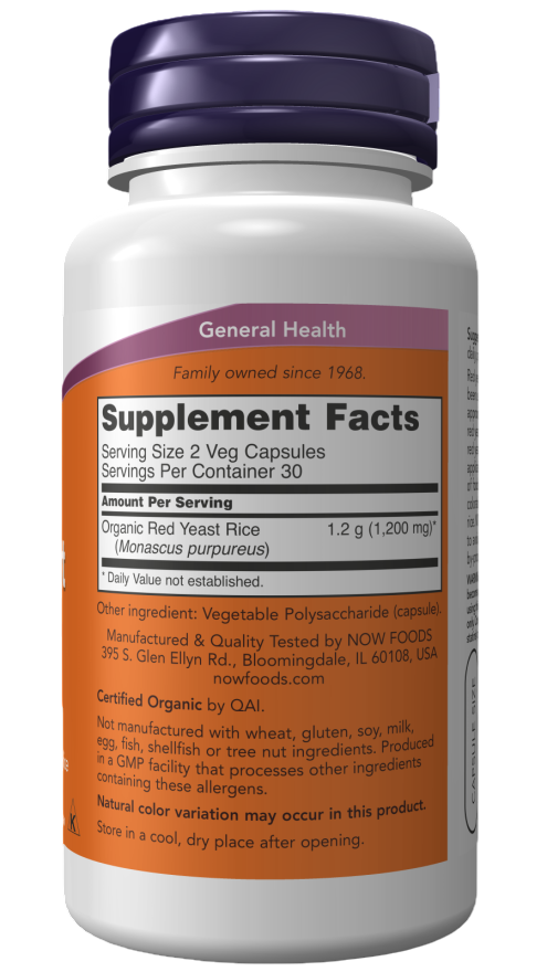 Red yeast rice 600mg / 60vcaps