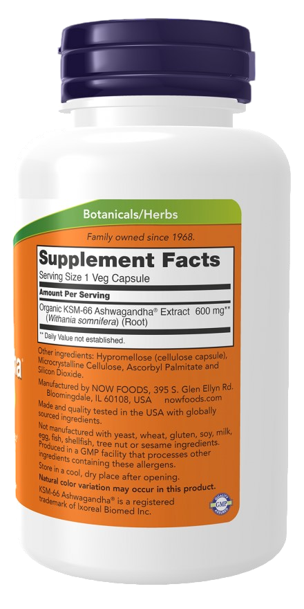 KSM-66 Ashwagandha 600mg / 90vcaps