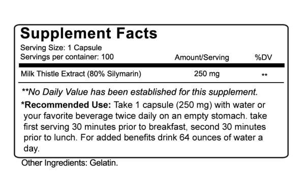 Silimarina 250mg / 100cap